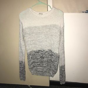 Gray and white ombré sweater